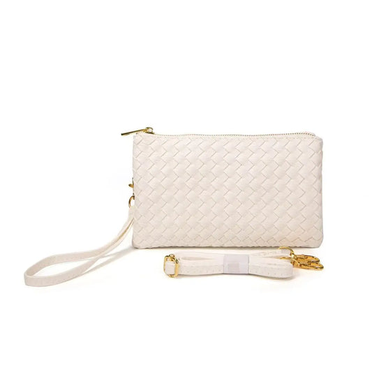 Kathy Woven 3 Compartment Clutch/Crossbody