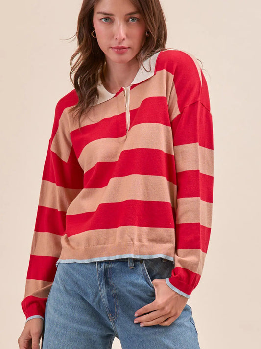 Stripe Rugby Sweater