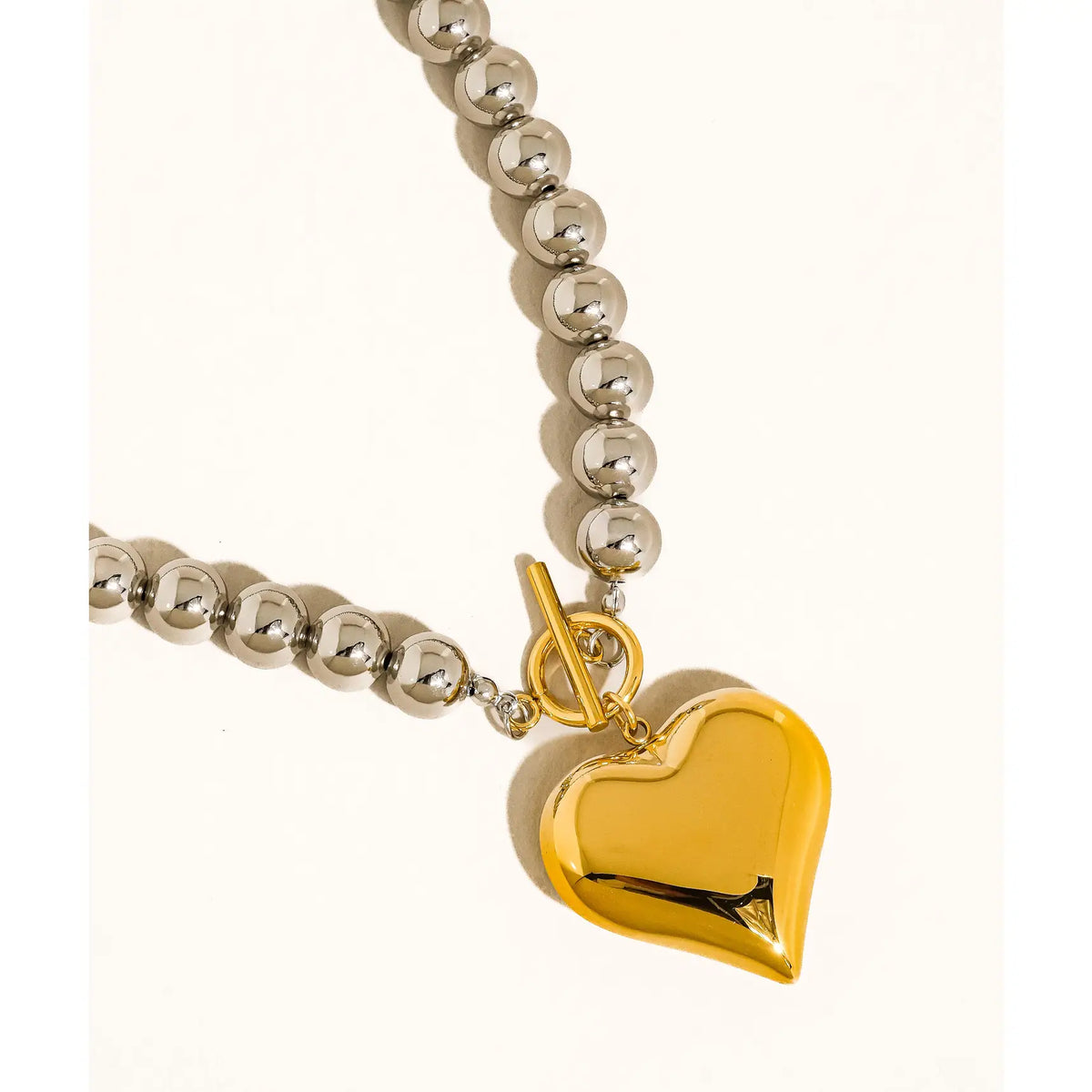 Raissa Two Toned Heart Necklace