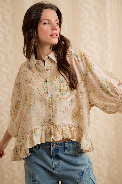 Floral Peplum Blouse