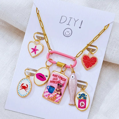 DIY Paperclip Necklace W/ Charms