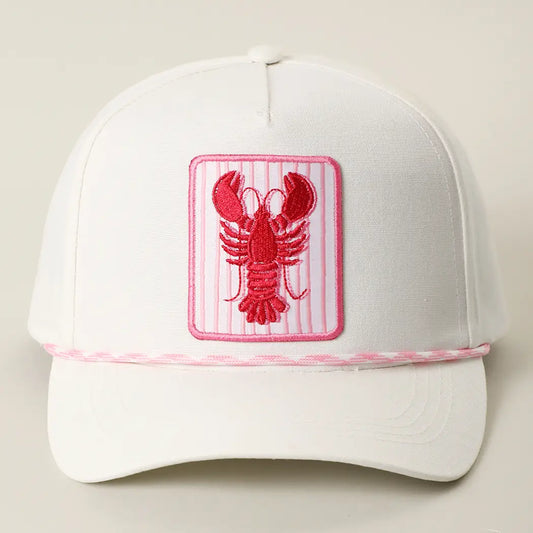 Lobster Embroidered Patch Trucker Hat