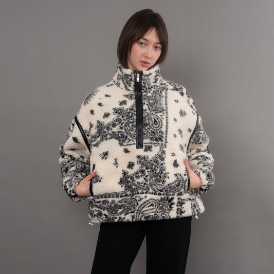 RD Style Mila Printed 1/2 Zip Sherpa