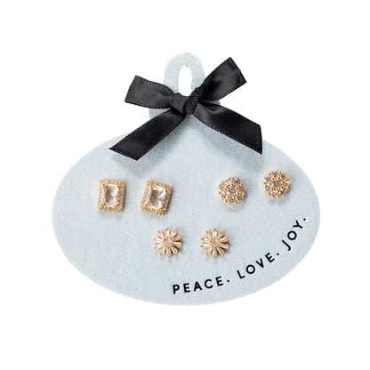 Crystal Holiday Earring Set