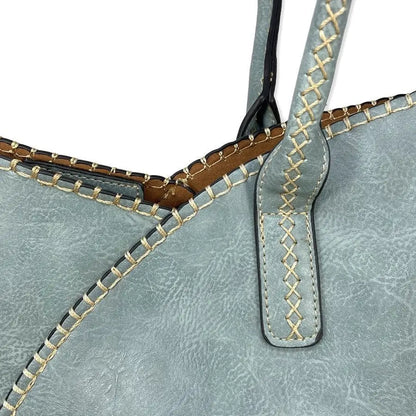 Stitch Trim Detail Shoulder/ Tote Bag