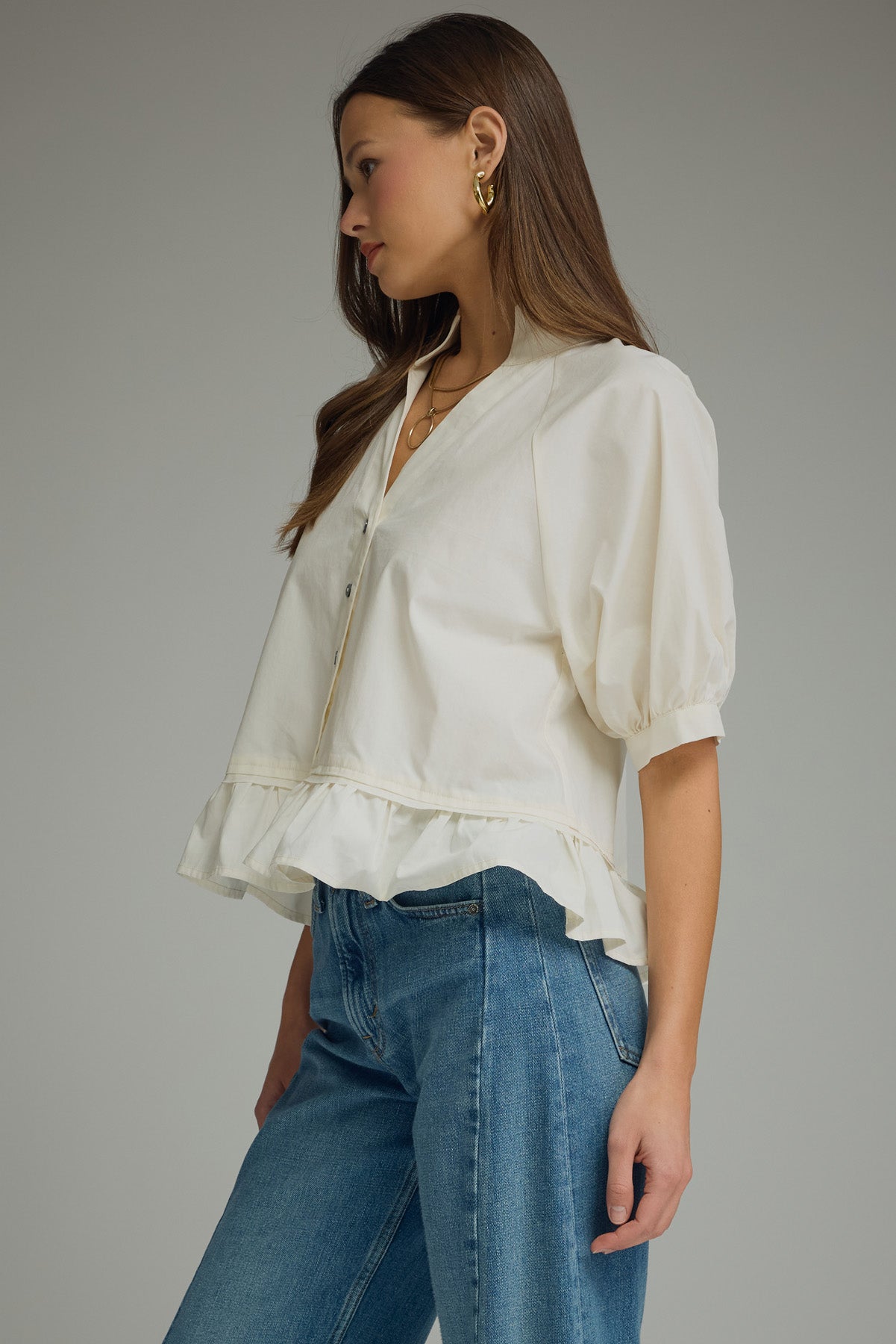 Ruffle Detail Blouse