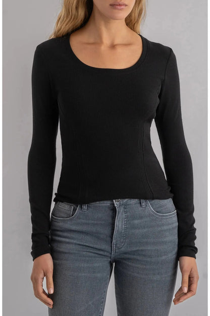 Kut from the Kloth Anahi- Rib Knit Top