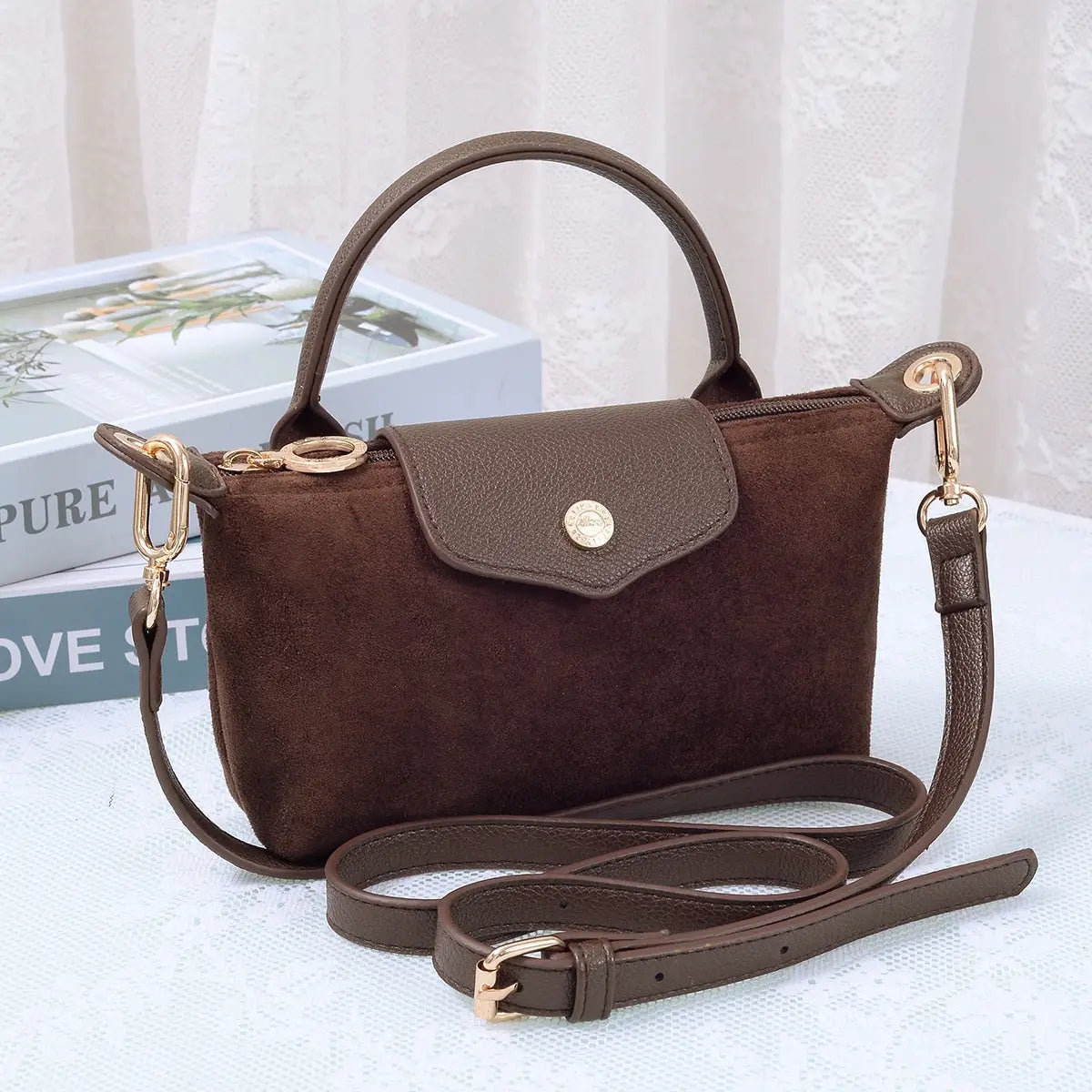 Penny Suede Mini Crossbody Bag