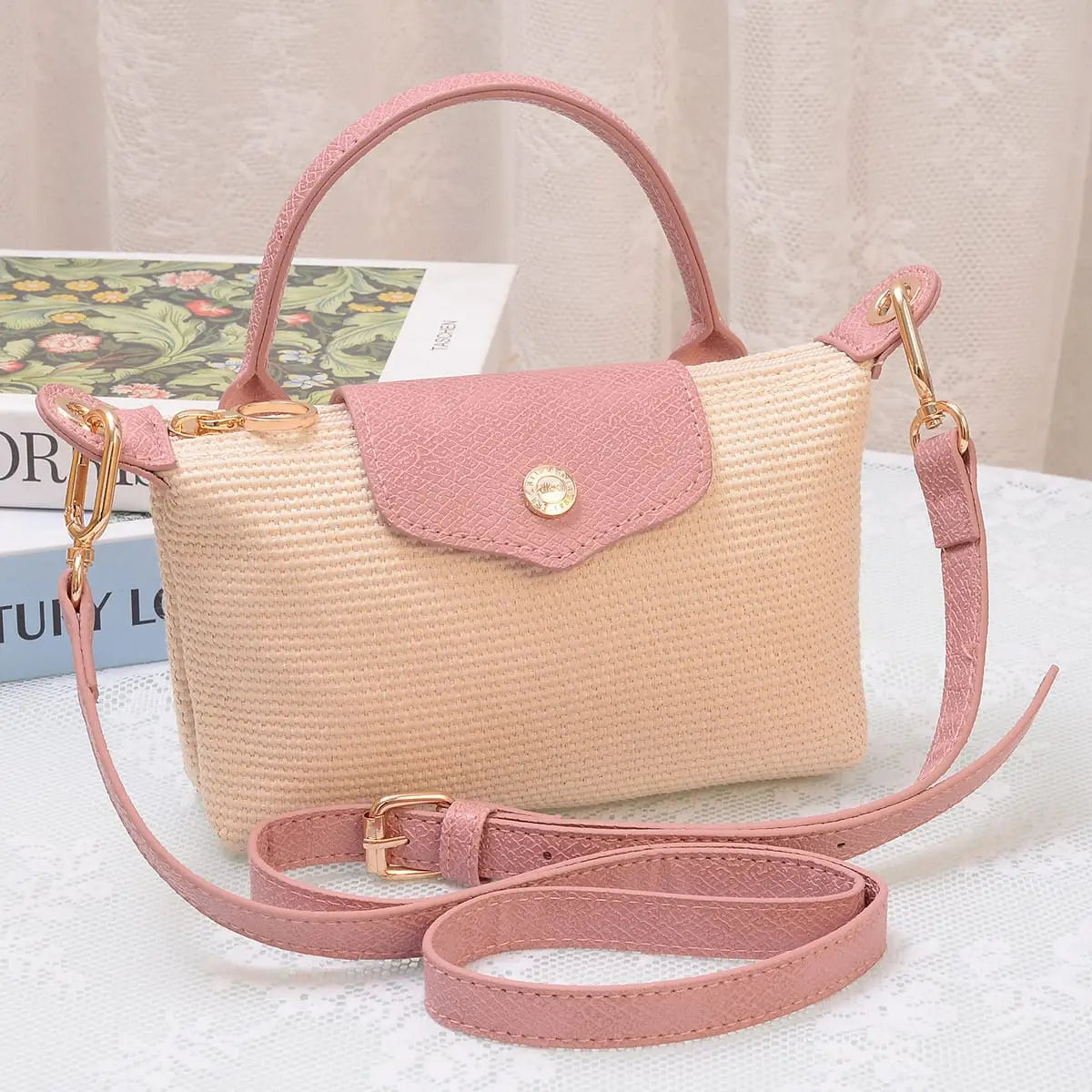 Lacey Straw Mini Crossbody