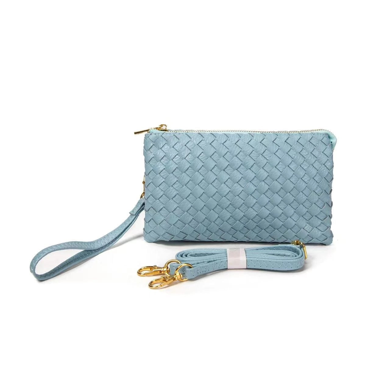 Kathy Woven 3 Compartment Clutch/Crossbody