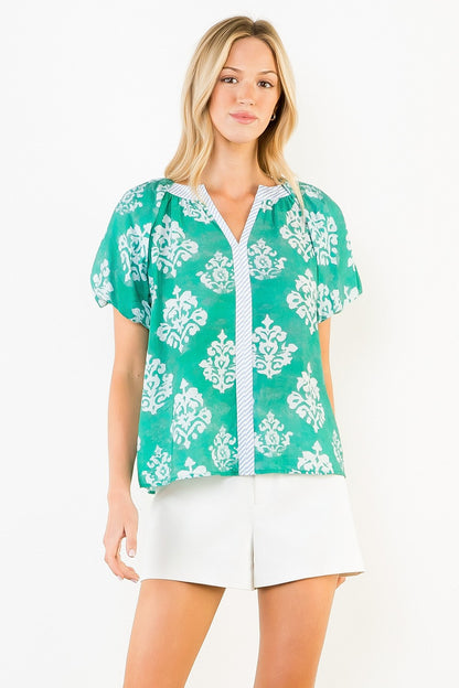 THML Bubble Sleeve Top