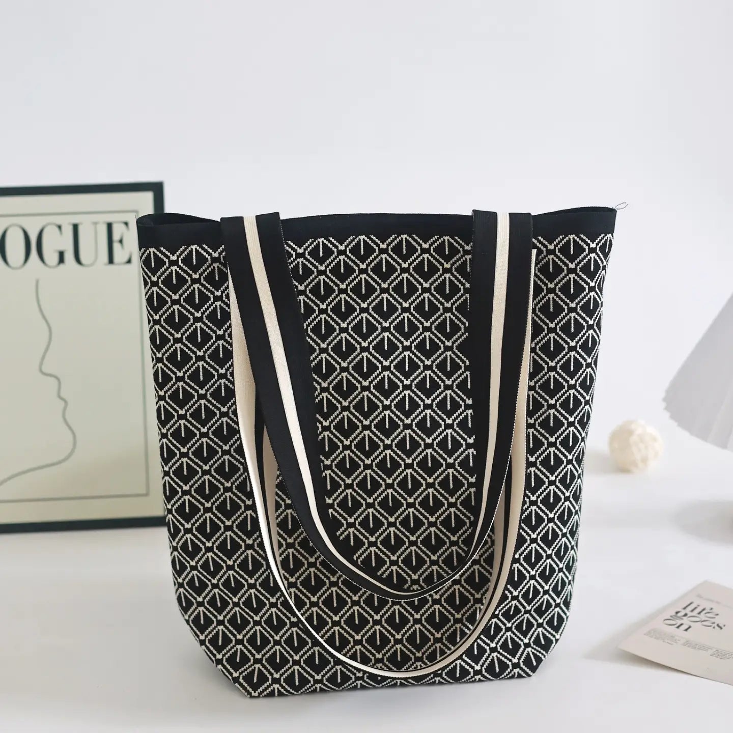Knit Bucket Shoulder Bag