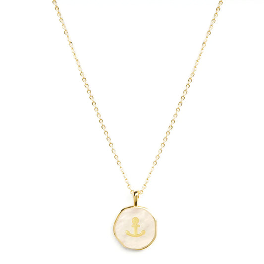 Shell W/ Anchor Pendant Necklace