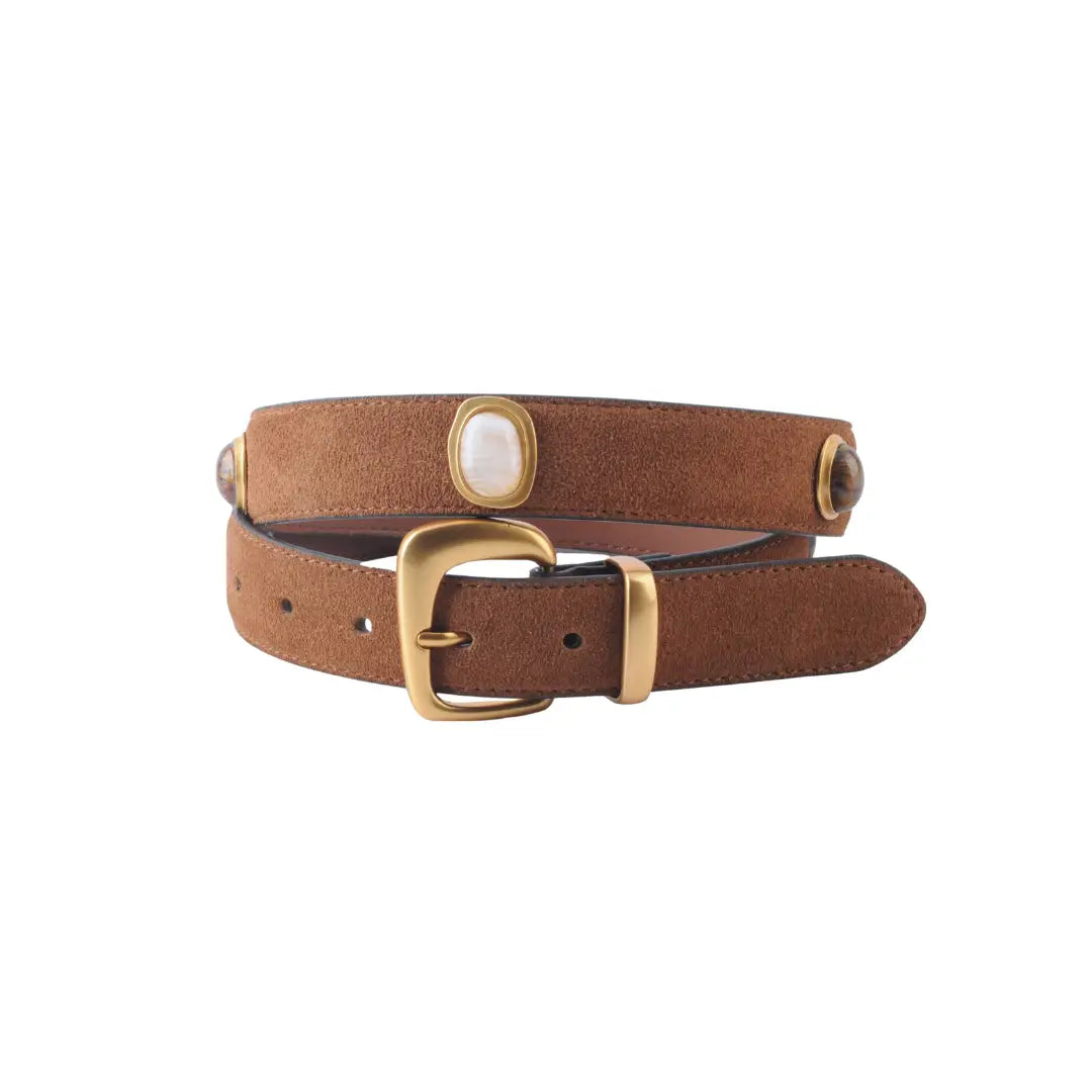 Suede Gemstone Belt