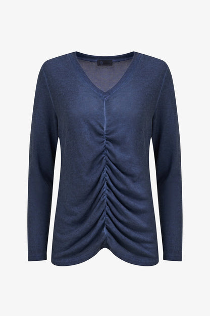 M Italy Ruched V-Neck