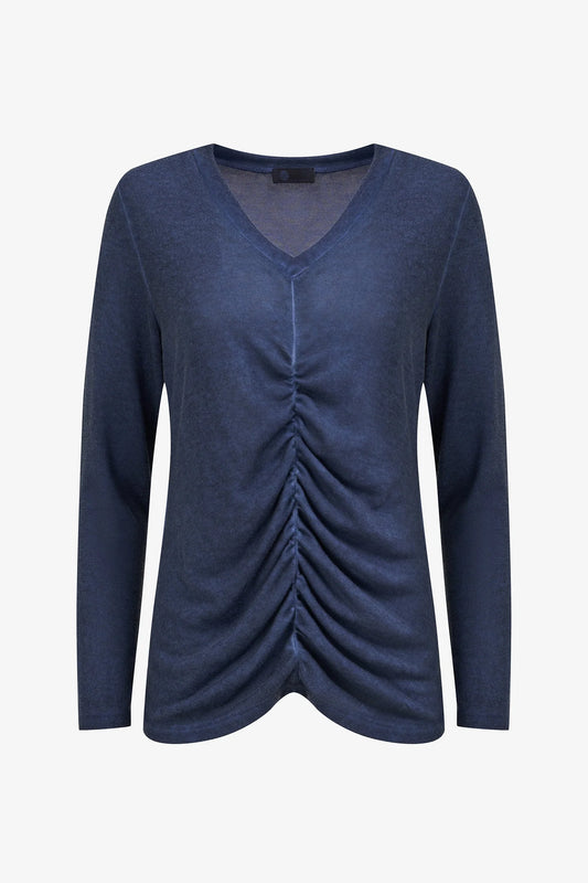 M Italy Ruched V-Neck