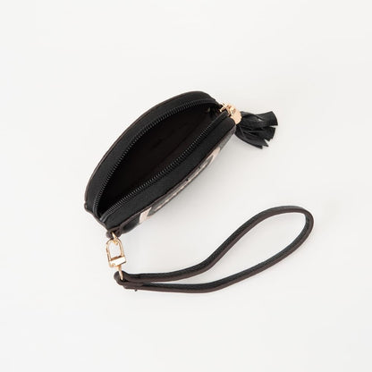Football Wristlet Coin Pouch W/ Tassel