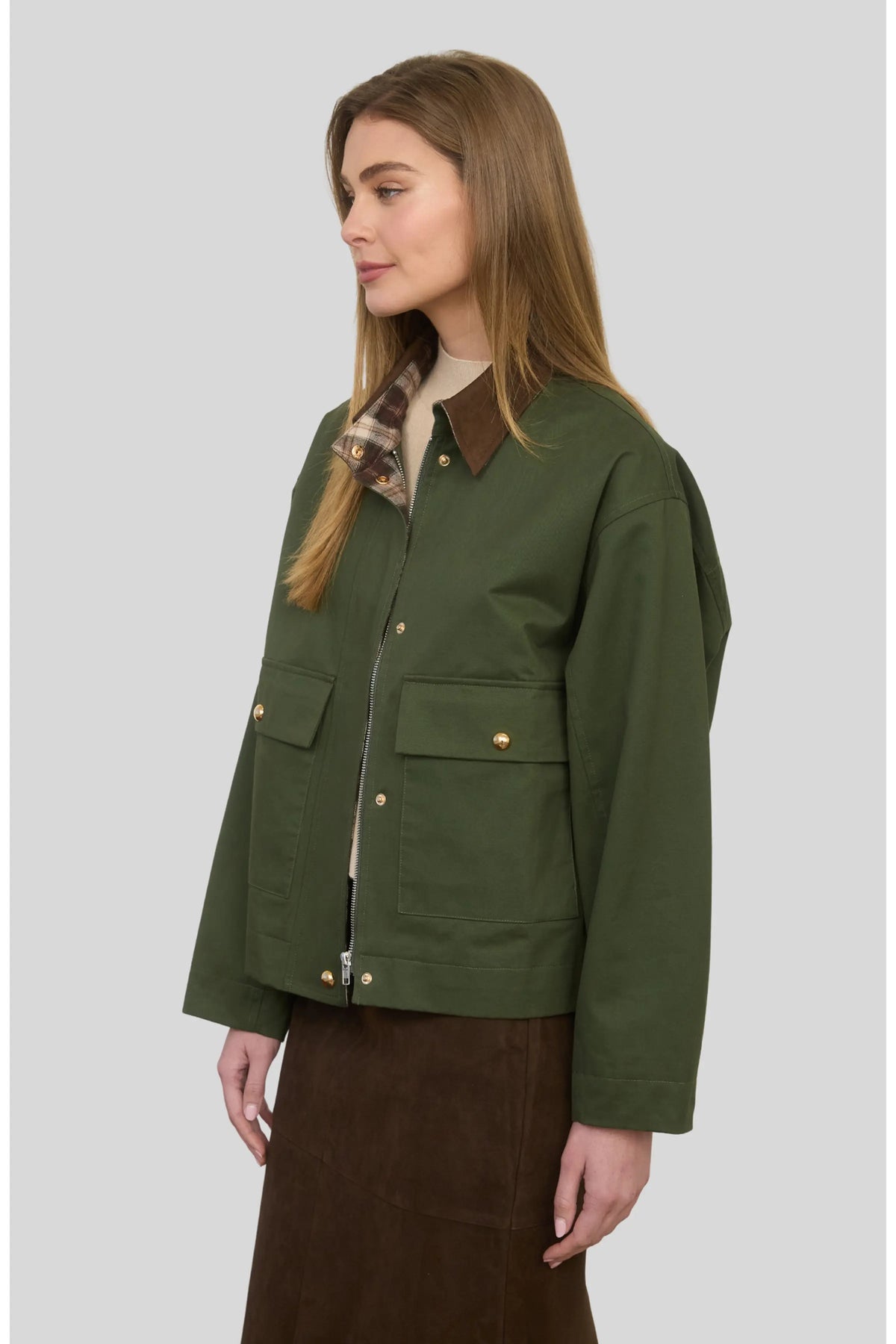 Zoe & Claire Cotton Utility Jacket
