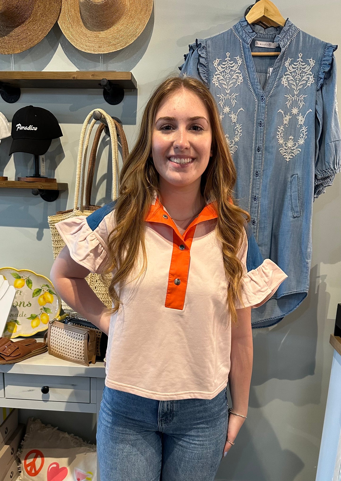French Terry ruffle top #6