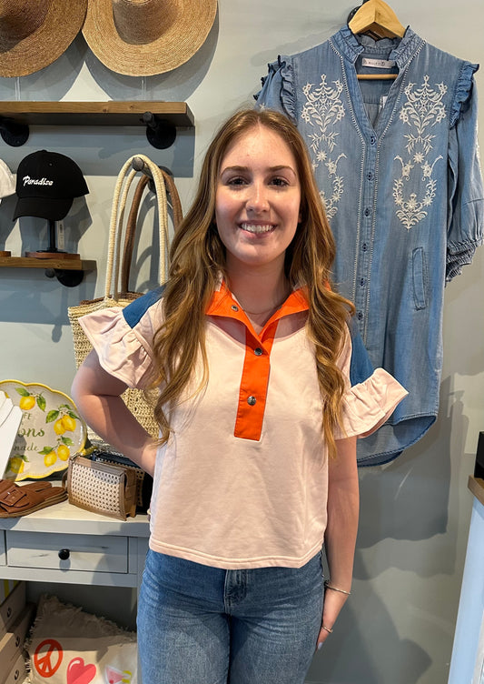 French Terry ruffle top #6