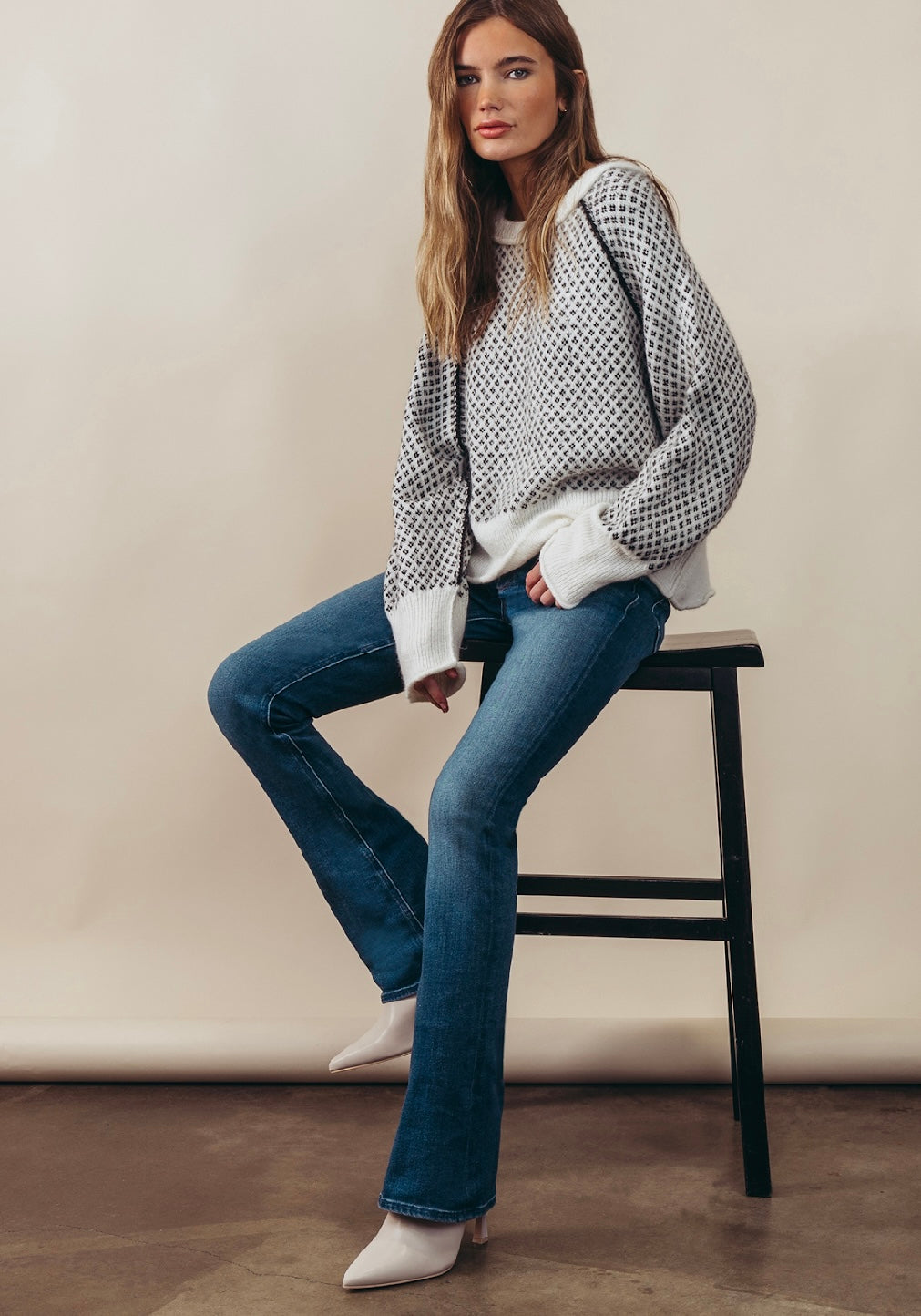 Dylan Snowy Day Jacquard Sweater