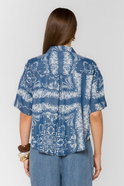 Velvet Heart Brandon Bandana Print Shirt