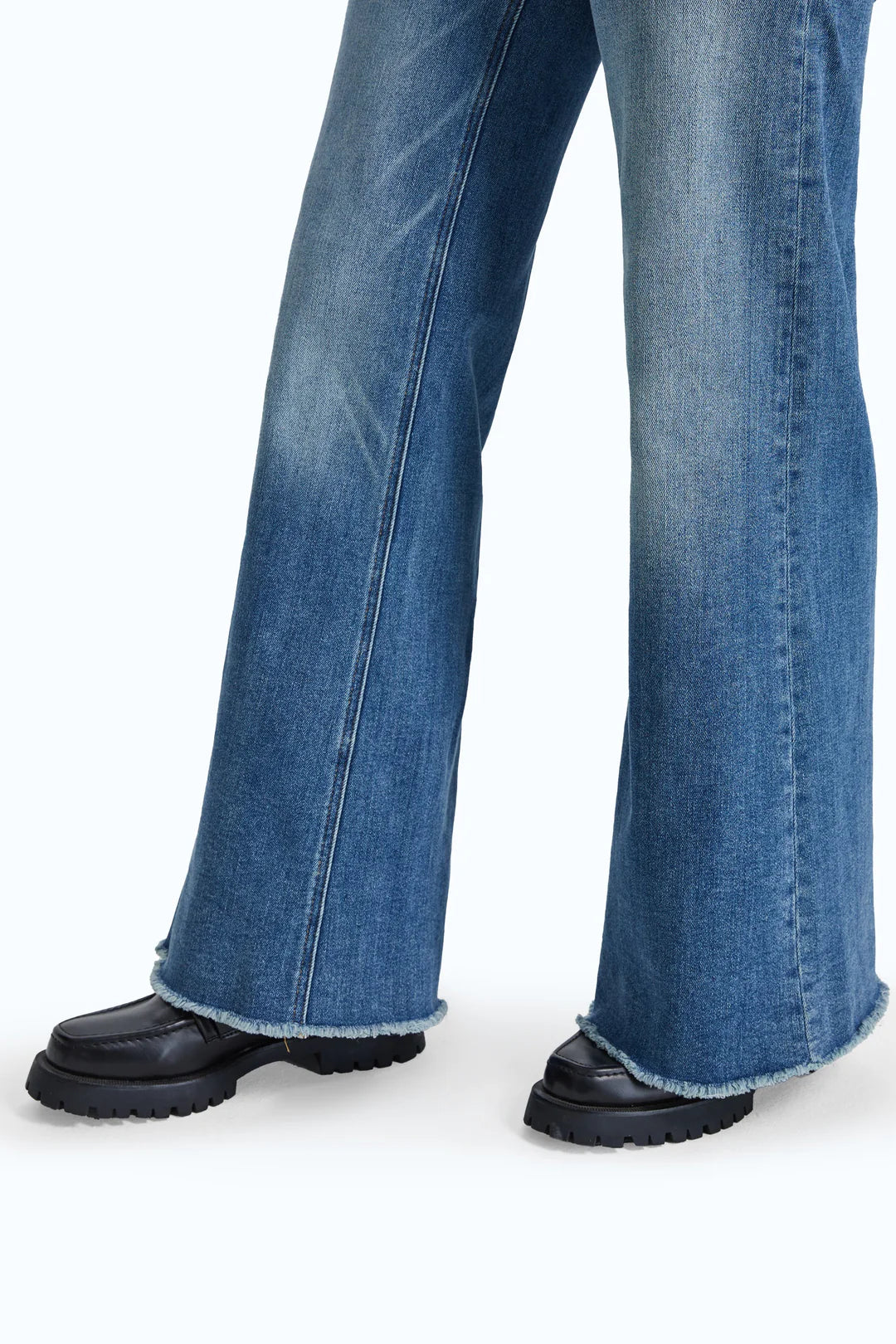 Bayeas High Rise Wide Leg W/ Frayed Hem