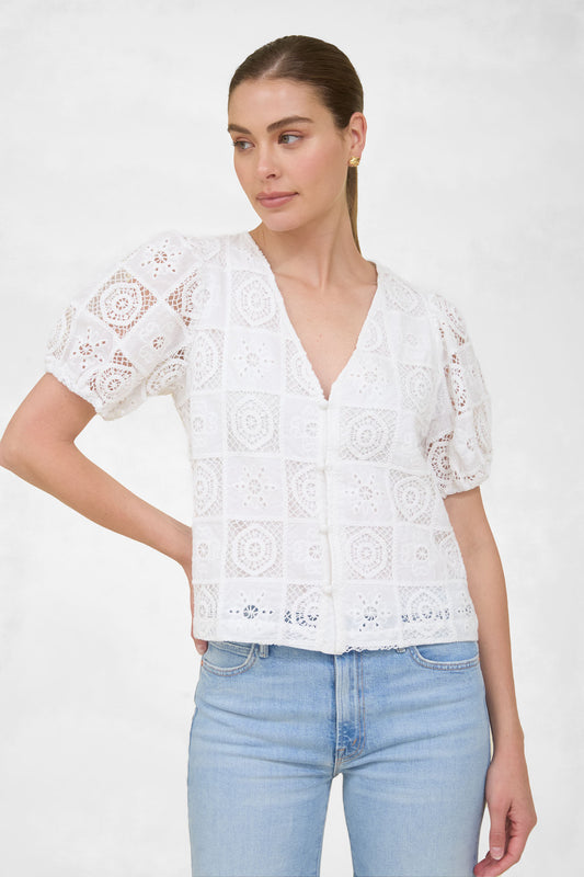 Zoe & Claire S/S Lace Top