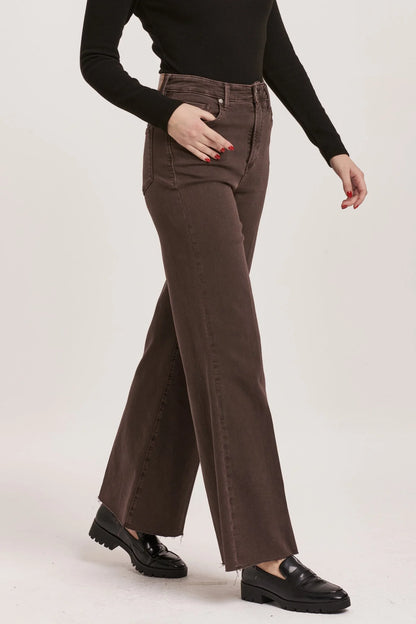 Dear John Fiona High Rise Wide Leg Mocha Brown