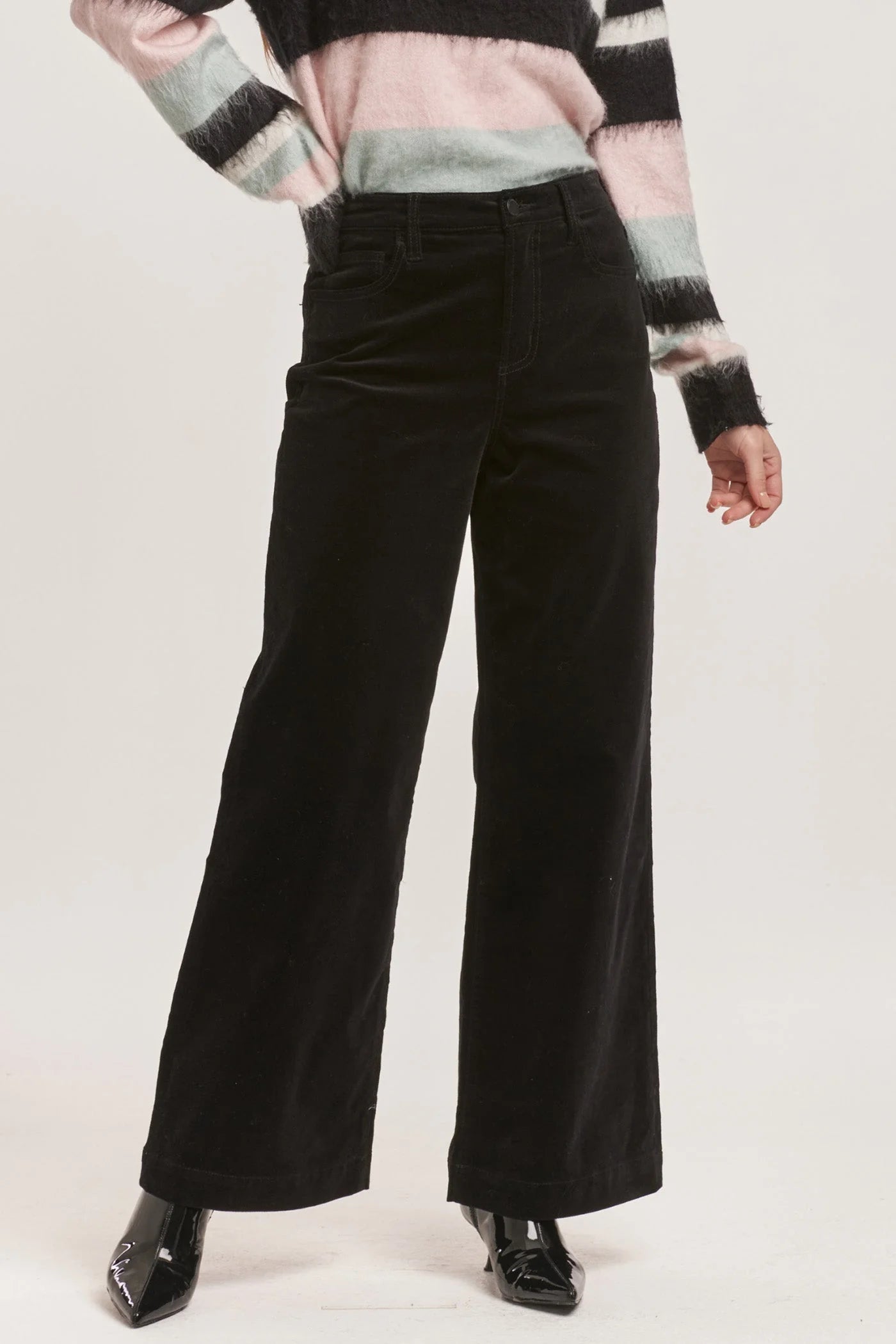 Dear John Audrey High Rise Wide Leg Velveteen Pant