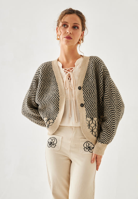 Geometric Cardigan