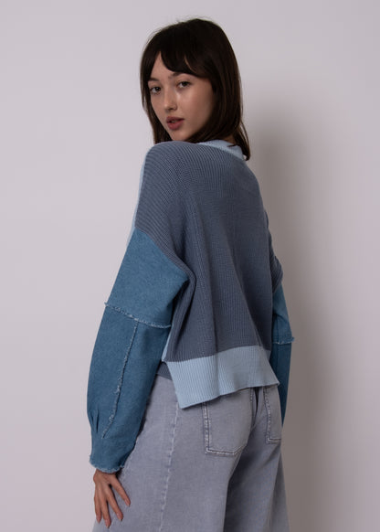 RD Style Rumer Denim Combo Sweater