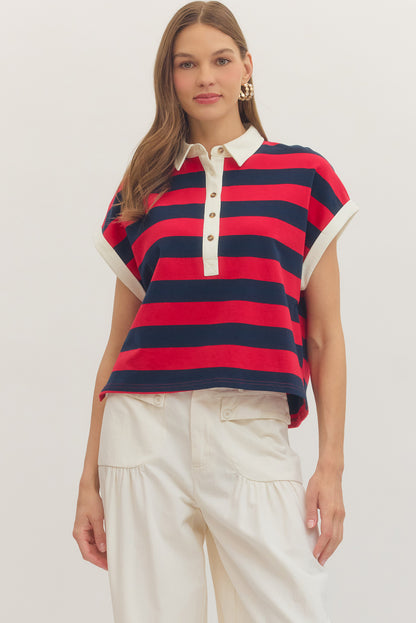 Striped polo