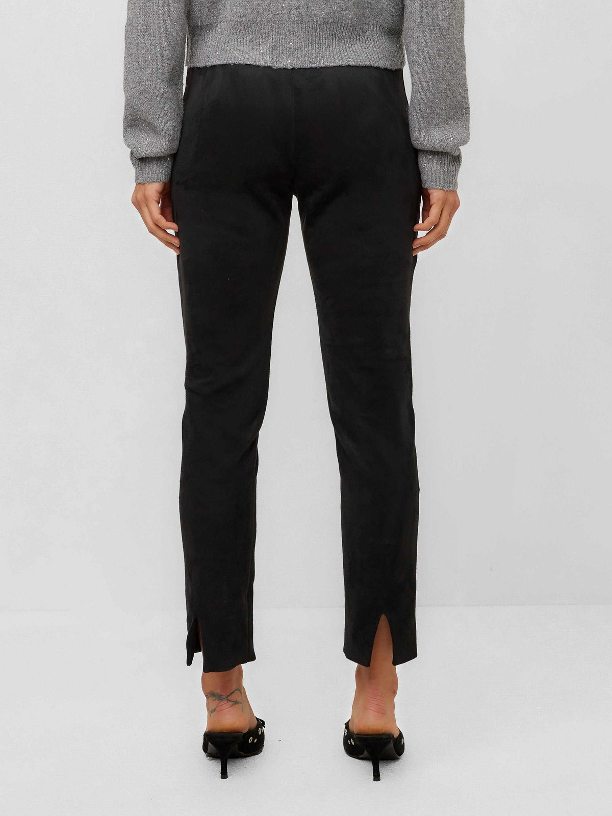 Fifteen Twenty Danae Ankle Faux Suede Knit Pant