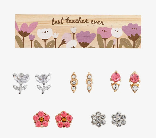 Best Teacher Ever Earring Set