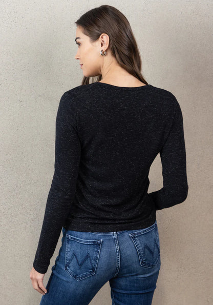 Dylan Shimmer Knit Crew Neck Tee