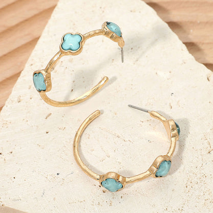 Quatrefoil Hoop Earrings