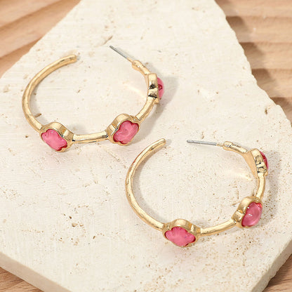 Quatrefoil Hoop Earrings