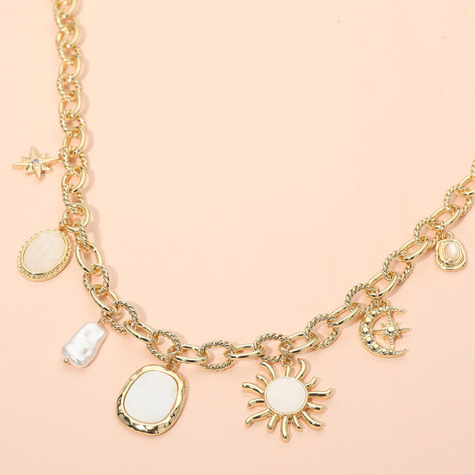 Celestial Charm Chunky Chain Necklace