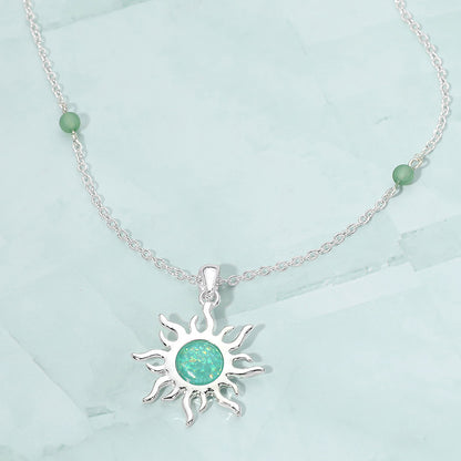 Radiant Sunburst Pendant Necklace