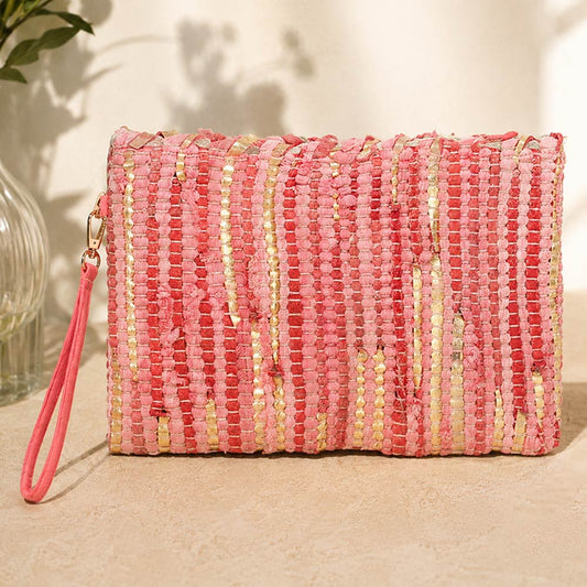 Boho Textured Crossbody Clutch