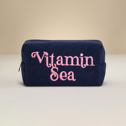 Embroidered Cosmetic Pouch