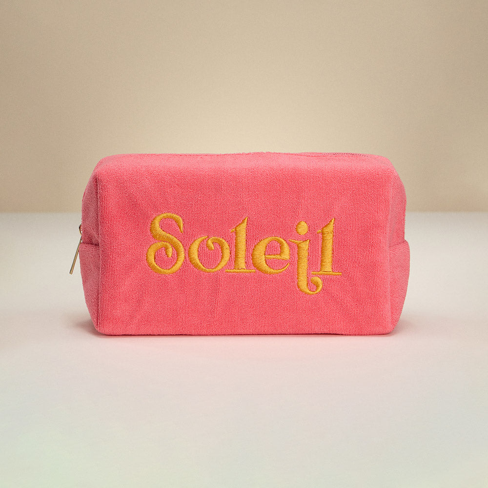 Embroidered Cosmetic Pouch