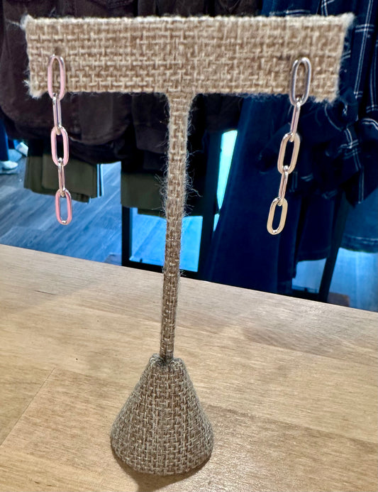 Chain Link Sterling Silver Earring