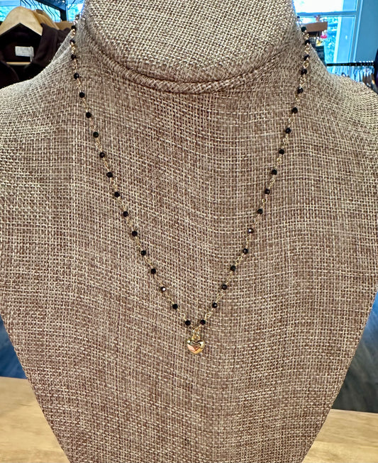 Puffy Heart Charm Necklace