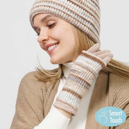 3 in 1 Multi Colored Touch Smart Gloves