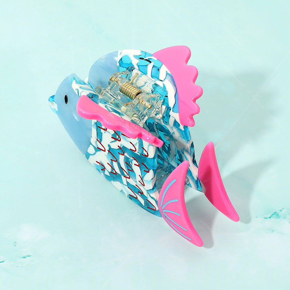 Blue Fish Hair Clip