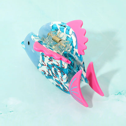 Blue Fish Hair Clip