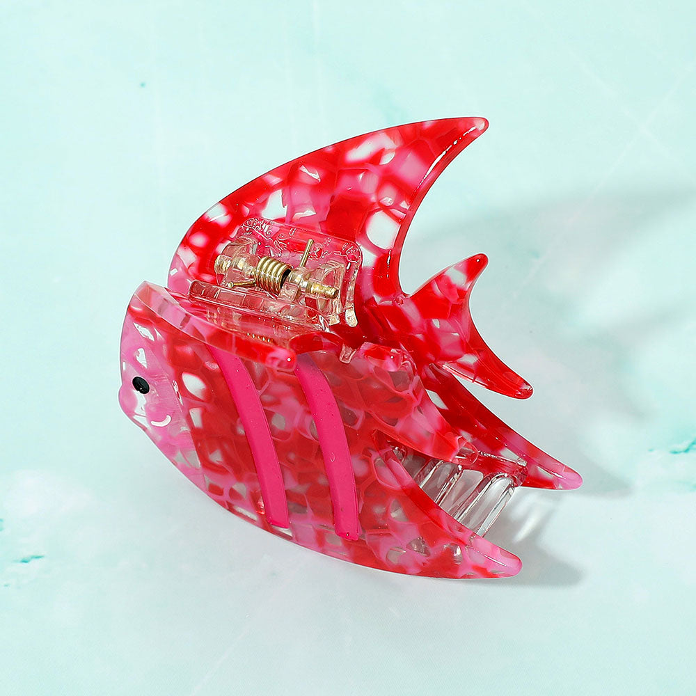 Pink/Red Fish Hair Clip