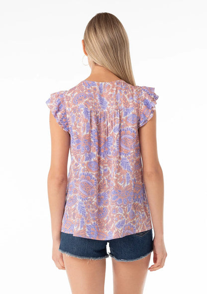 Floral Flutter Top